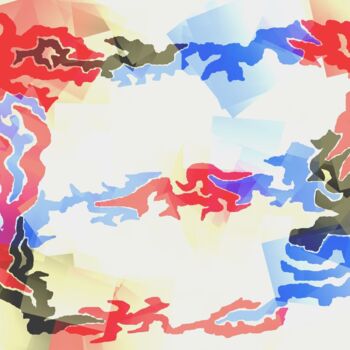 Arts numériques intitulée "Lettre chinoise G" par Aljuna, Œuvre d'art originale, Travail numérique 2D
