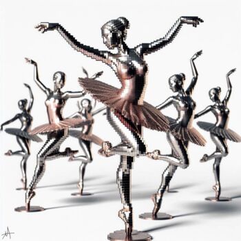 "ballerine pixels n°5" başlıklı Dijital Sanat Allegra Art tarafından, Orijinal sanat, AI tarafından oluşturulan görüntü