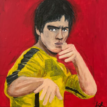 Pintura titulada "Bruce Lee" por Along Xu, Obra de arte original, Acrílico Montado en Bastidor de camilla de madera