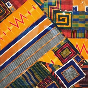 Arte tessile intitolato "Sankofa- Conforming…" da Kwame Akpokavi, Opera d'arte originale, Collages Montato su Telaio per bar…