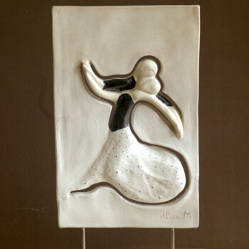 Sculpture titled "La valse" by Alice Marie, Original Artwork, Terra cotta