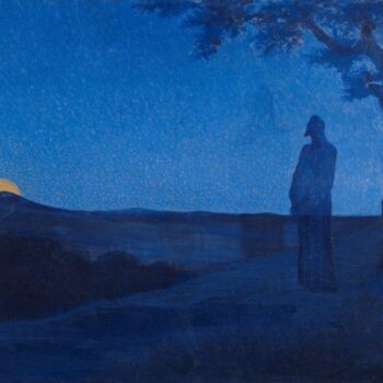 Painting titled "La Solitude du Chri…" by Alphonse Osbert, Original Artwork, Oil