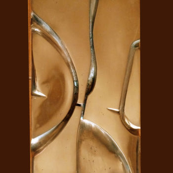 Sculpture titled "Réf 438 - Relief en…" by Alphonse Snoeck, Original Artwork, Bronze