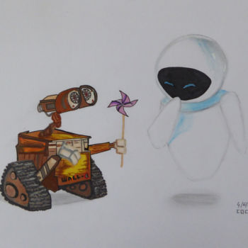wall e eve drawing simple