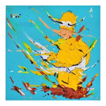 Ζωγραφική με τίτλο "Homero Simpson" από Alvaro Perez, Αυθεντικά έργα τέχνης, Λάδι