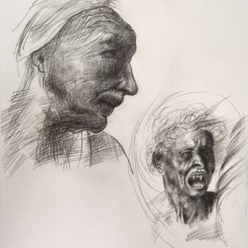 Drawing titled "Reminiscencias" by Álvaro Urbanos Jiménez, Original Artwork, Pencil