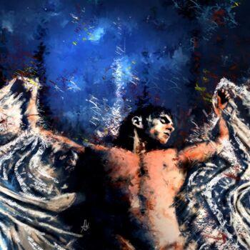 Pintura intitulada "angel20" por Alvise Bon (Alviart), Obras de arte originais