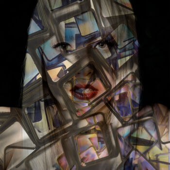 Digital Arts titled "Lady Gaga, portrait…" by Aly-N, Original Artwork, Photo Montage