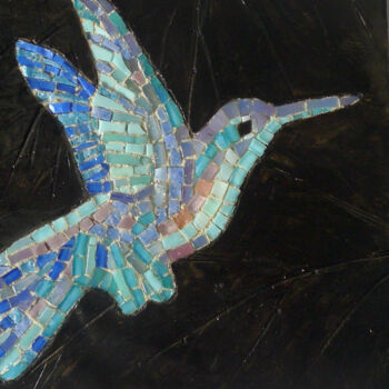 Escultura intitulada "Decorative panel wi…" por Alyona Masterkova, Obras de arte originais, Mosaico