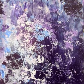 Malerei mit dem Titel "Night Lilacs" von Alyona Masterkova, Original-Kunstwerk, Acryl