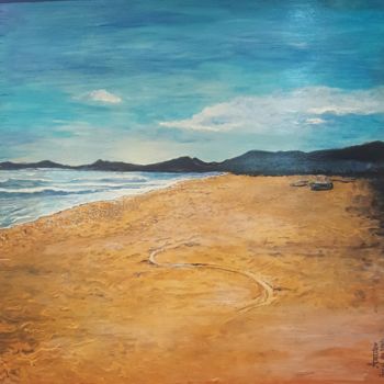 Painting titled "Plage du tech de st…" by Amadéo, Original Artwork, Acrylic