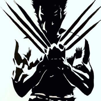Σχέδιο με τίτλο "Wolverine" από Amaury Dupeu, Αυθεντικά έργα τέχνης, Μελάνι