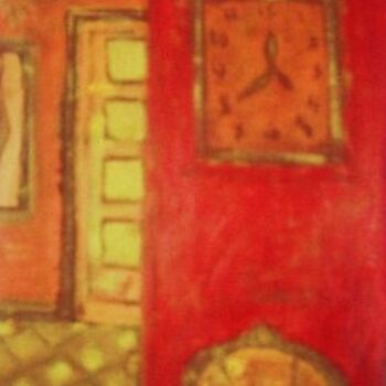 Painting titled "Its 4 O'clock" by Amir Wahib, Original Artwork, Oil