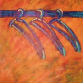 Painting titled "3 Jobless Hangers" by Amir Wahib, Original Artwork, Oil