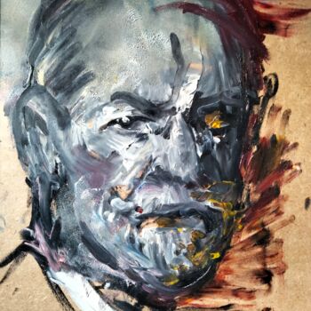 Pintura intitulada ""Sigmund Freud"" por Amit Ari, Obras de arte originais, Óleo