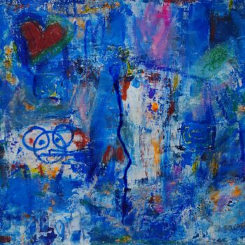 Painting titled "I got angels on my…" by Ana Maria Guta, Original Artwork, Acrylic