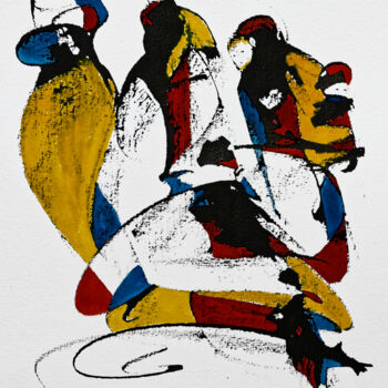 Disegno intitolato "365 16/01/2022" da Ana-Paula Bès, Opera d'arte originale, Inchiostro