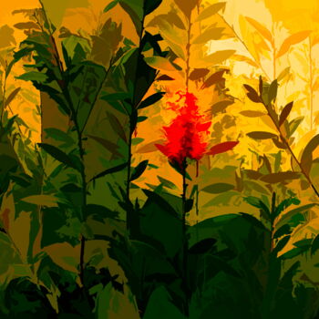 "Red flower" başlıklı Dijital Sanat Ana Teresa Dias Da Silva tarafından, Orijinal sanat, Fotoşoplu fotoğrafçılık