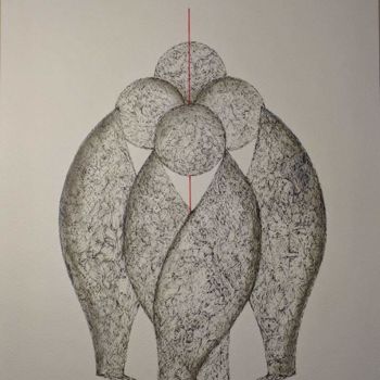 图画 标题为“Leaves” 由Ana Colombo, 原创艺术品, 墨