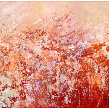 Pintura intitulada ""Manantial Rojo"" por Ana Maria Cortes, Obras de arte originais, Acrílico