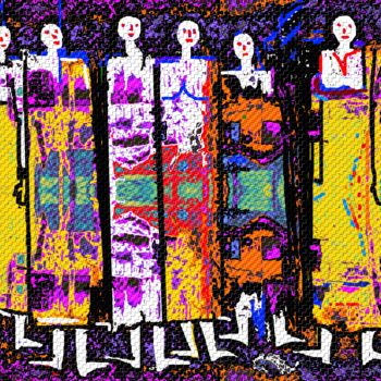 Artes digitais intitulada "A GROUP OF GHOSTS.p…" por Anandswaroop Manchiraju, Obras de arte originais, Pintura digital