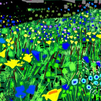 Arte digitale intitolato "valley-of-flowers-5…" da Anandswaroop Manchiraju, Opera d'arte originale, Pittura digitale