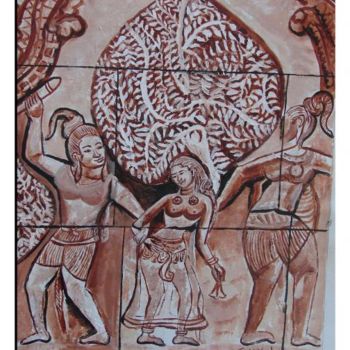 绘画 标题为“Apasara tellotama b…” 由Anandswaroop Manchiraju, 原创艺术品, 丙烯