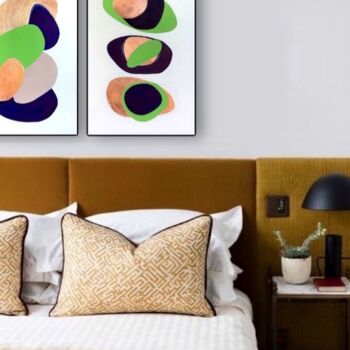 Painting titled "ORDINARY diptych-60…" by Anastasia Grik, Original Artwork, Acrylic Mounted on Wood Stretcher frame