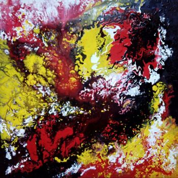 Malarstwo zatytułowany „"Volcano", 100 x 10…” autorstwa Анастасия Раковчена, Oryginalna praca, Akryl
