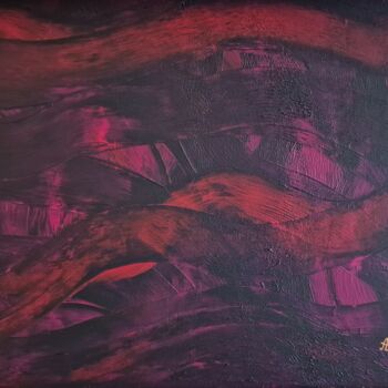 Malerei mit dem Titel "Vibrant Depth" von Anastasiia Doro, Original-Kunstwerk, Acryl Auf Keilrahmen aus Holz montiert