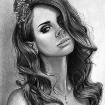 Dibujo titulada "'Lana'" por Anastasija Terskiha, Obra de arte original, Grafito