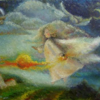 Картина под названием "Дела вечерние,небес…" - Anastasiya Balysh, Подлинное произведение искусства, Масло