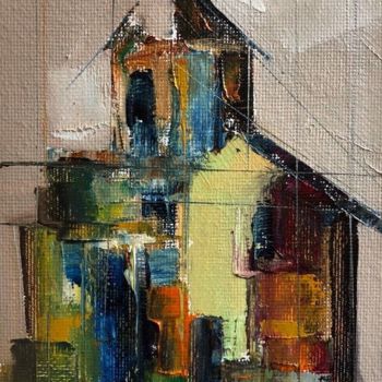 Painting titled "Church #2" by Anastasiya Kimachenko, Original Artwork, Oil