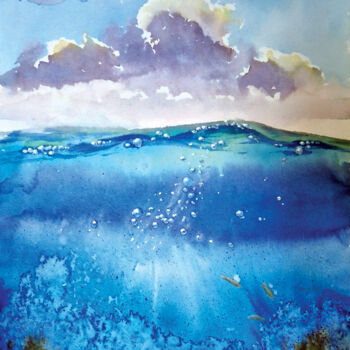 "Undersea" başlıklı Tablo Anastassiya Suslova tarafından, Orijinal sanat, Suluboya