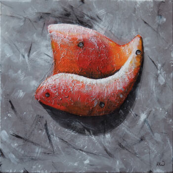 제목이 "Orange hold on the…"인 미술작품 Anatoliy Korchinov로, 원작, 아크릴 나무 들것 프레임에 장착됨