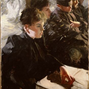 Peinture intitulée "Omnibus" par Anders Zorn, Œuvre d'art originale, Huile