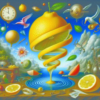 Digital Arts titled "Salvador Dalí lemon" by Anderson Soares, Original Artwork, Digital Collage