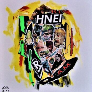 Κολάζ με τίτλο "HNEI" από Andre Bordet (Kimo), Αυθεντικά έργα τέχνης, Ακρυλικό