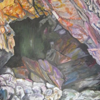 Pintura titulada "petite-grotte-au-to…" por André Le Nen, Obra de arte original, Oleo