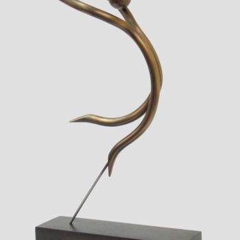 Escultura titulada "Athletisme _ Saut e…" por André Michel, Obra de arte original, Metales