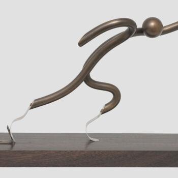 Escultura intitulada "Athletisme _ Sprint…" por André Michel, Obras de arte originais, Metais