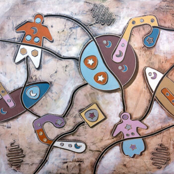 "Sinapsi" başlıklı Tablo Andrea Benetti tarafından, Orijinal sanat, Petrol