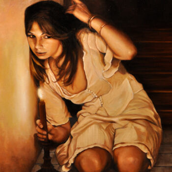 Pintura titulada "IL CANTO DI ALICE" por Andrea Esposito, Obra de arte original, Oleo