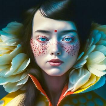 Digital Arts με τίτλο "Lotus Girl" από Andrea Tscherbner, Αυθεντικά έργα τέχνης, 2D ψηφιακή εργασία