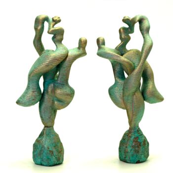 雕塑 标题为“Orpheus und Eurydike” 由Andreas Loeschner-Gornau, 原创艺术品, 树脂