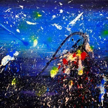 Painting titled "Interstellar" by Andrea Speziali, Original Artwork, Acrylic
