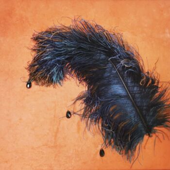 Collages titulada "Feather" por Andreea Coman, Obra de arte original, Collages