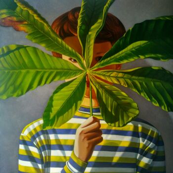 Pintura titulada "Leaf2" por Andrei Buryak, Obra de arte original, Oleo