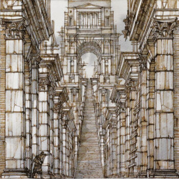 "Jacob's Ladder, Fra…" başlıklı Tablo Andrei Svistunov tarafından, Orijinal sanat, Mürekkep