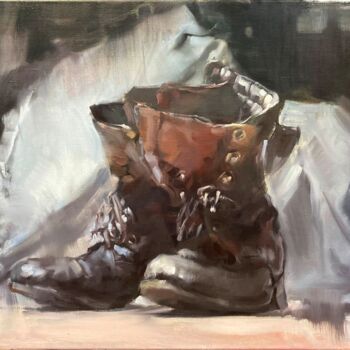 Painting titled "Old Boots from Vero…" by Andrei Svistunov, Original Artwork, Oil